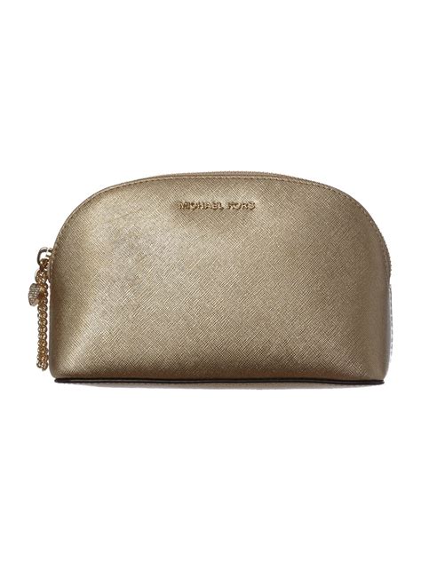 michael kors leather make up pouch|michael kors large pouch.